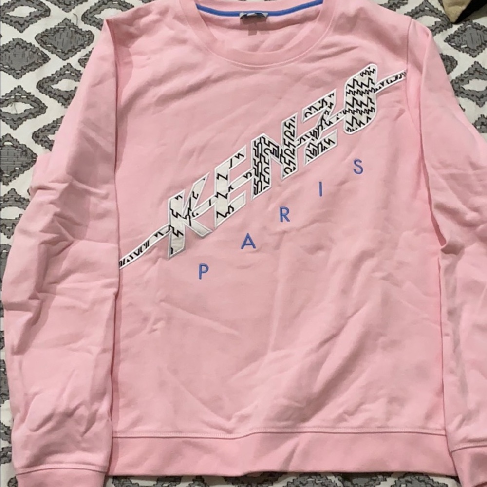 Kenzo pink embroidered sweatshirt L